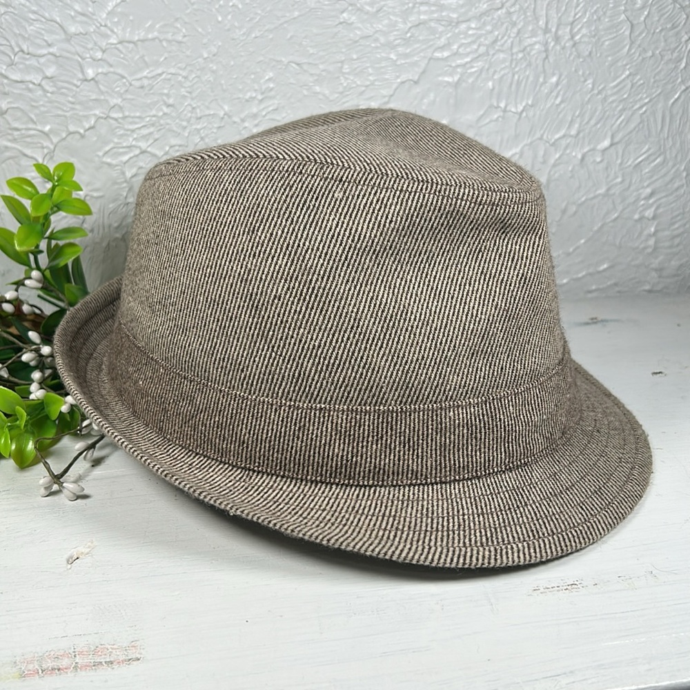 Brown Fedora Stylish Bow Accent Lightweight Tweed Pattern Fedora Hat NWOT - Picture 6 of 11